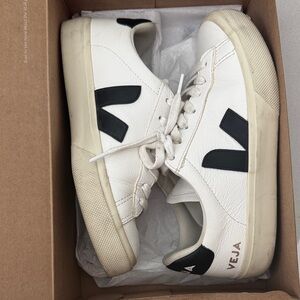 Veja women’s  White Sneakers with Black Accents